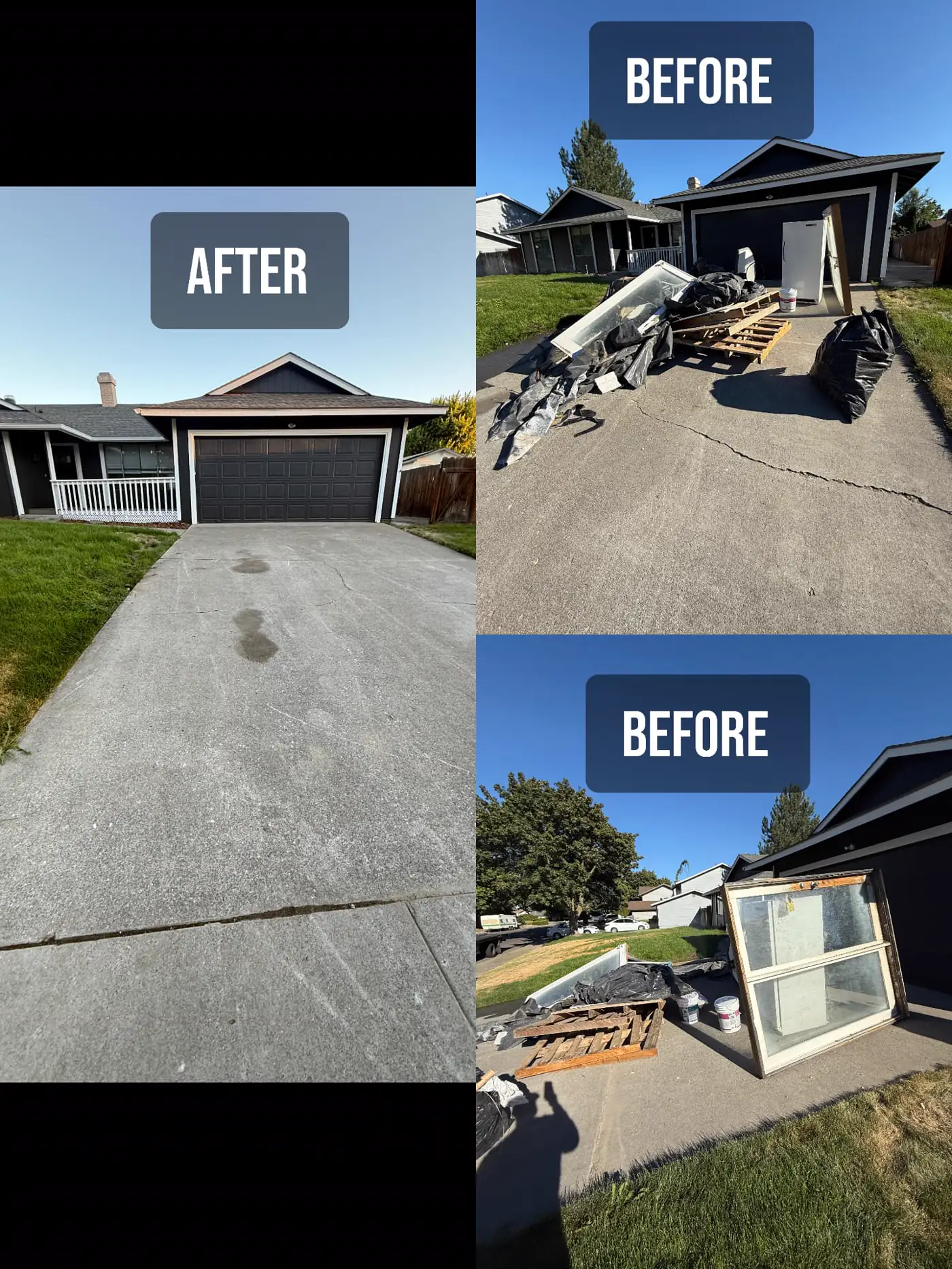 Driveway Debris Haul-Off — Before & After