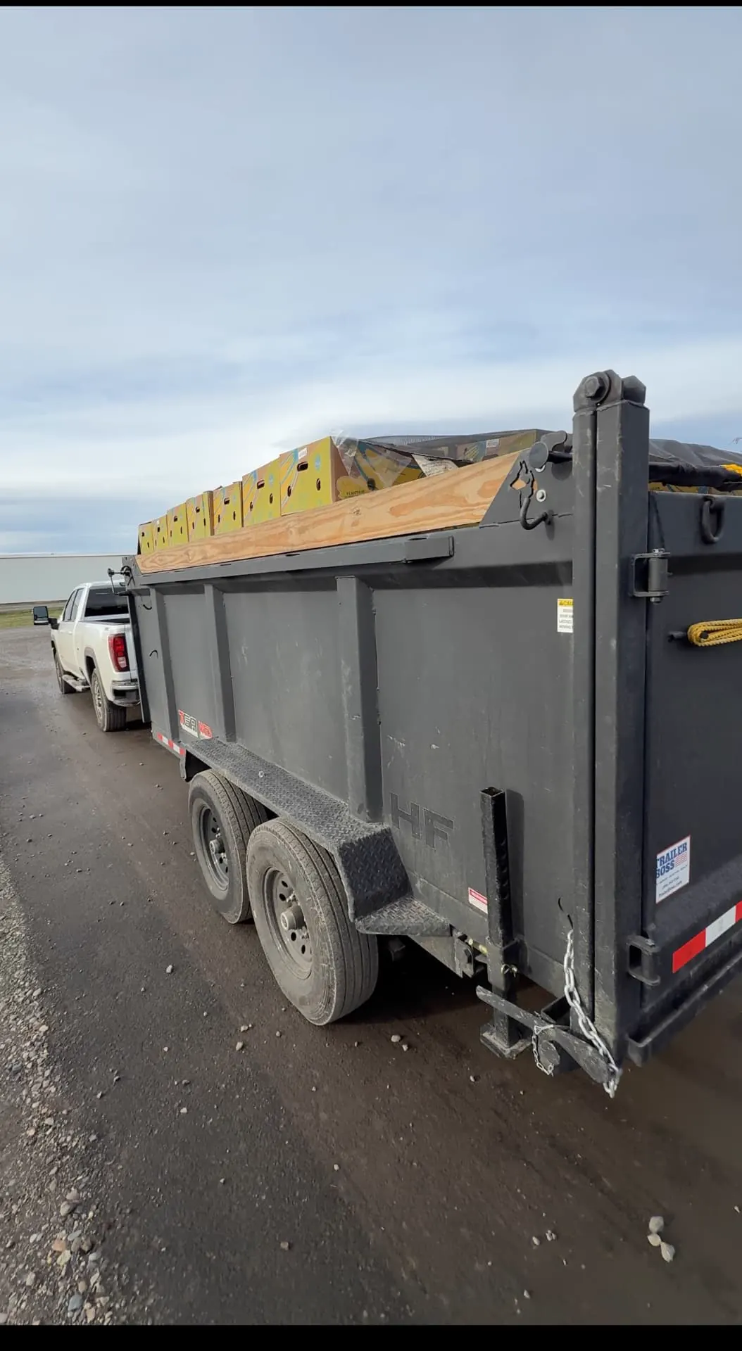Dump Trailer Loaded & Tarped