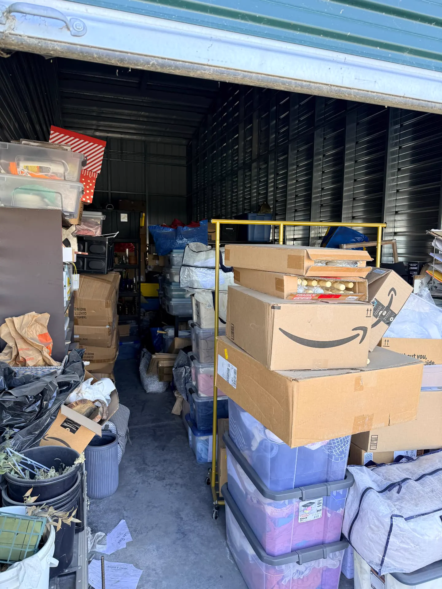 Storage Unit Cleanout — before