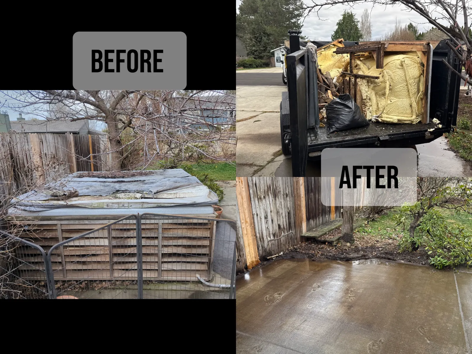 Hot Tub Removal — Before & After
