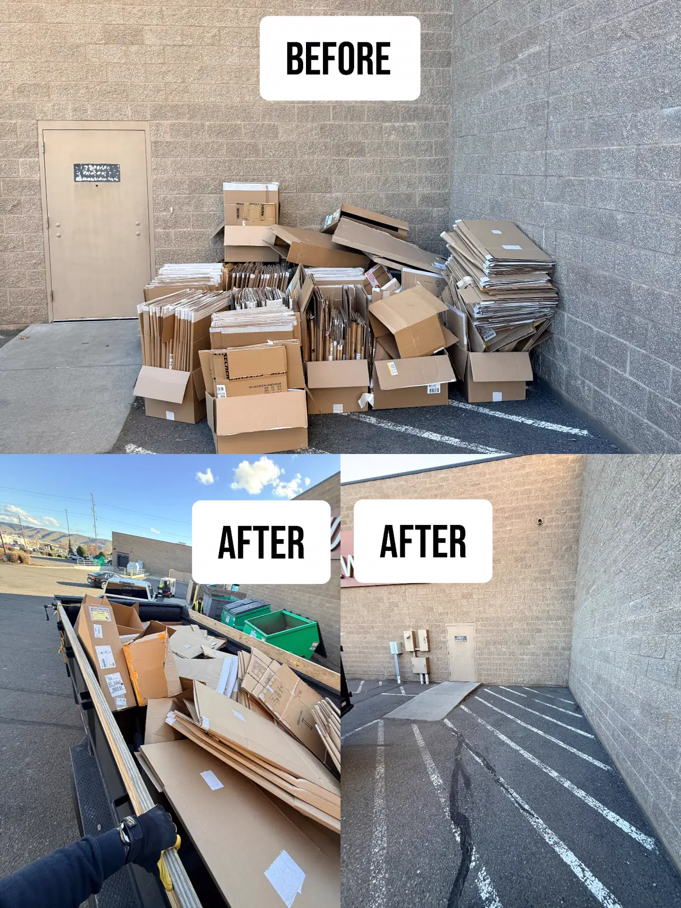 Retail Cardboard Overflow — Before & After